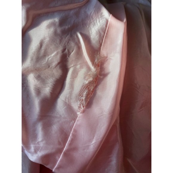 Vintage 1950s Pink Floral Lace Bed Jacket Robe - Picture 10 of 16